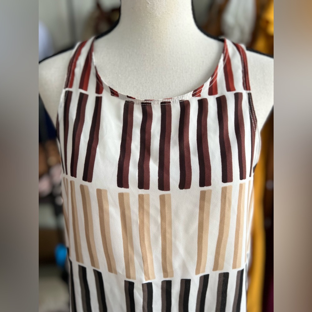 Apt.9 Multi Color Satin Blouse Size M - image 2